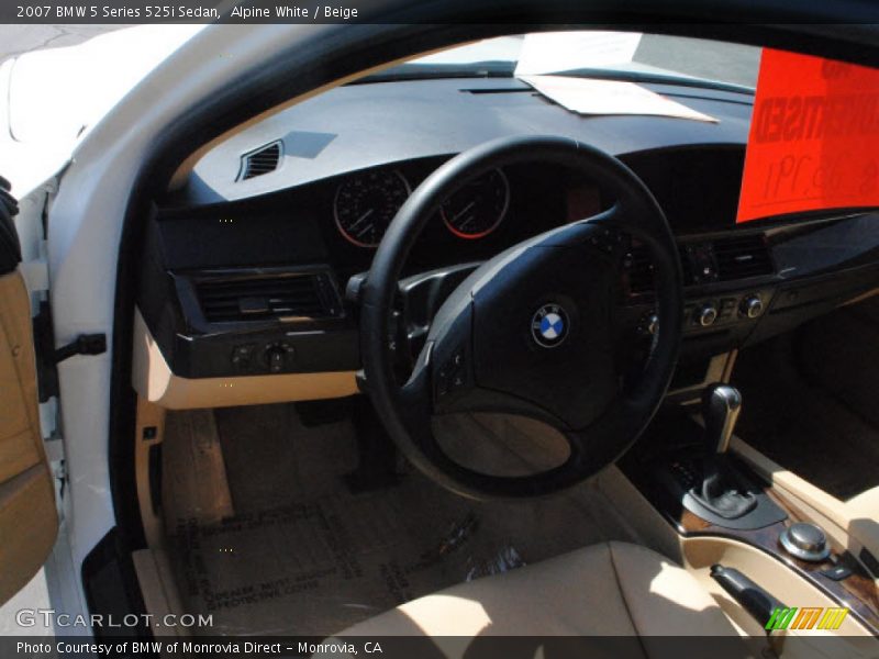 Alpine White / Beige 2007 BMW 5 Series 525i Sedan