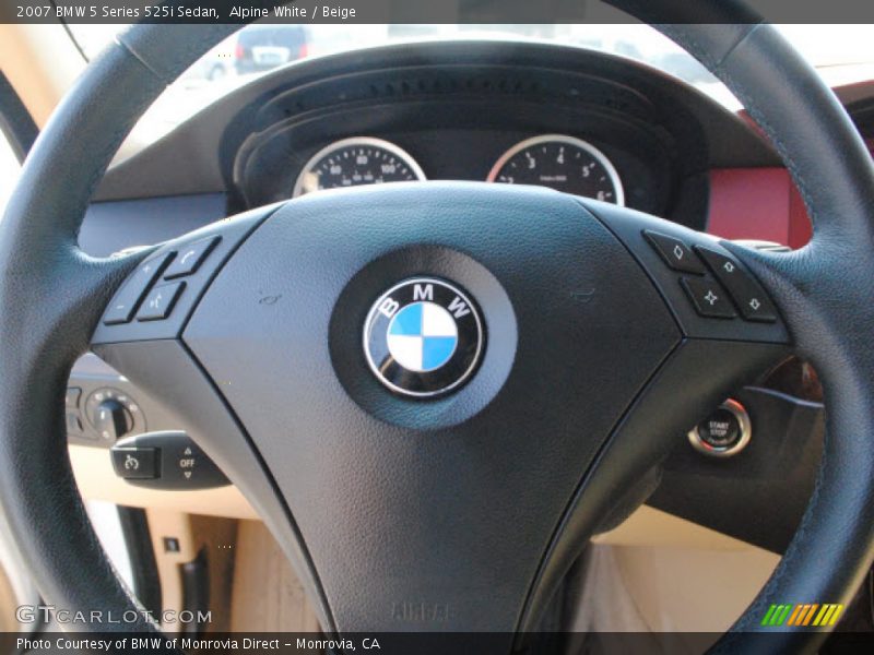 Alpine White / Beige 2007 BMW 5 Series 525i Sedan