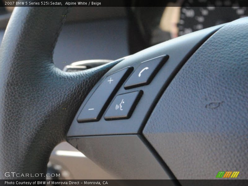 Alpine White / Beige 2007 BMW 5 Series 525i Sedan