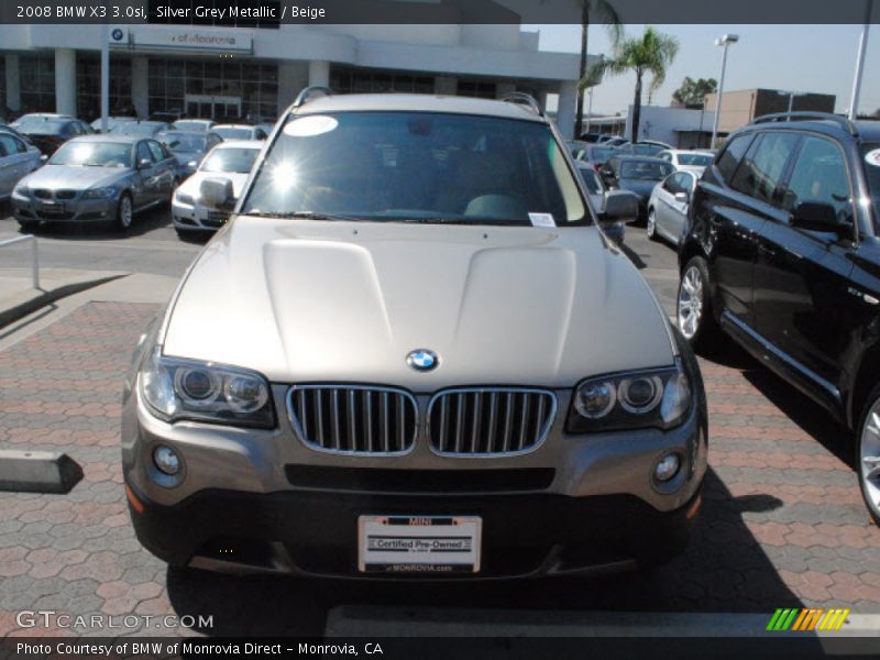 Silver Grey Metallic / Beige 2008 BMW X3 3.0si
