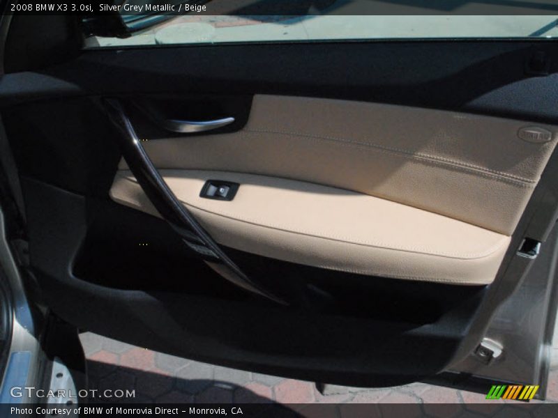 Silver Grey Metallic / Beige 2008 BMW X3 3.0si