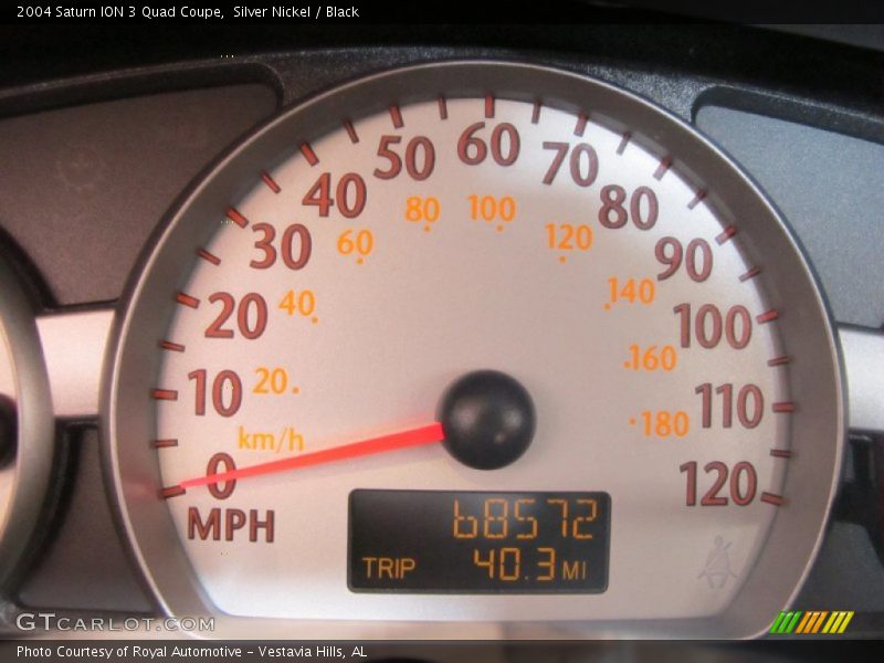 Silver Nickel / Black 2004 Saturn ION 3 Quad Coupe