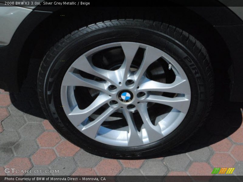 Silver Grey Metallic / Beige 2008 BMW X3 3.0si