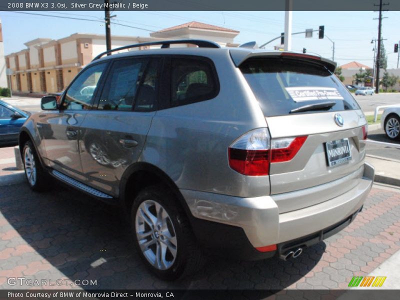 Silver Grey Metallic / Beige 2008 BMW X3 3.0si