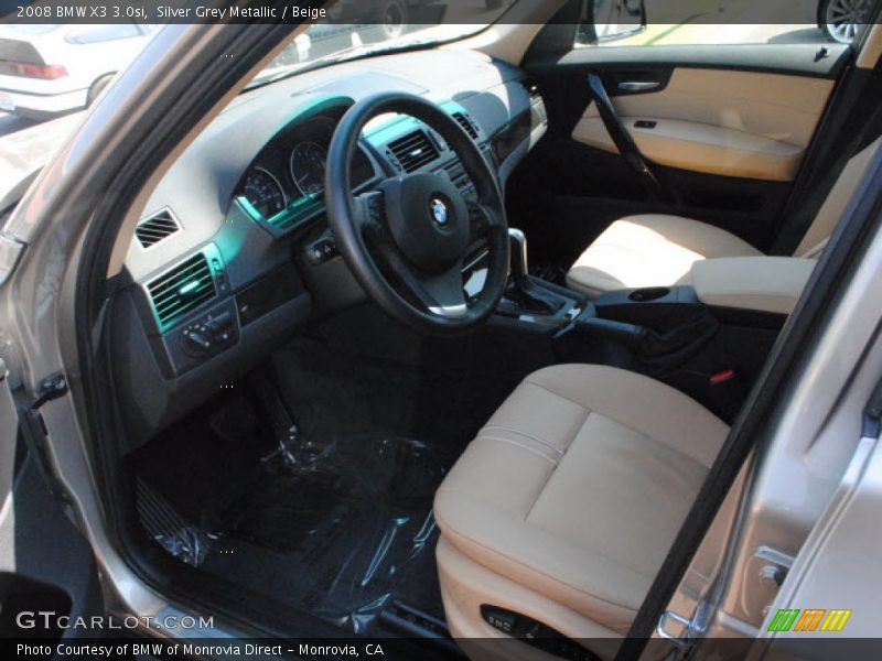 Silver Grey Metallic / Beige 2008 BMW X3 3.0si