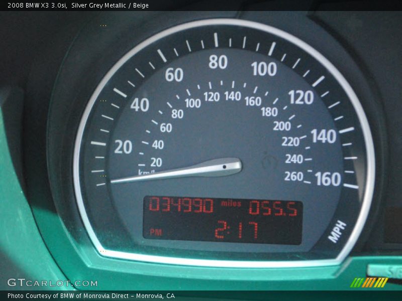 Silver Grey Metallic / Beige 2008 BMW X3 3.0si