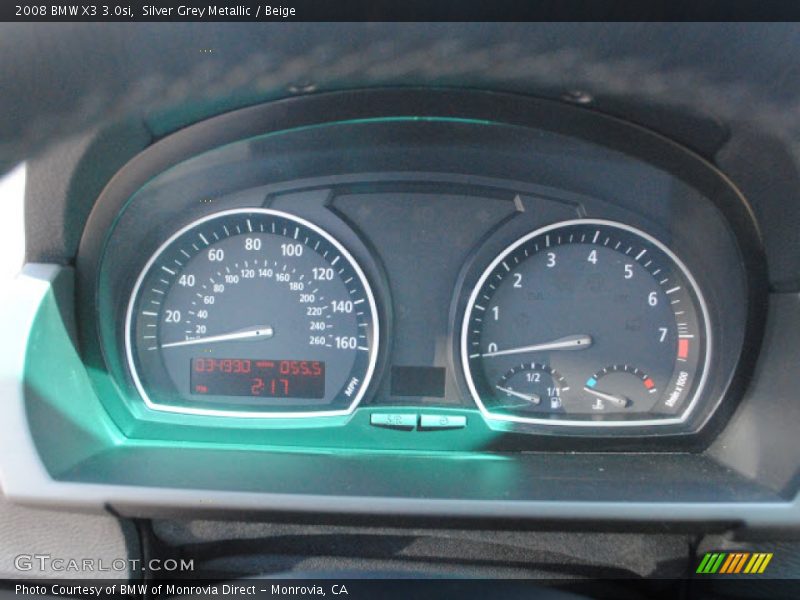 Silver Grey Metallic / Beige 2008 BMW X3 3.0si
