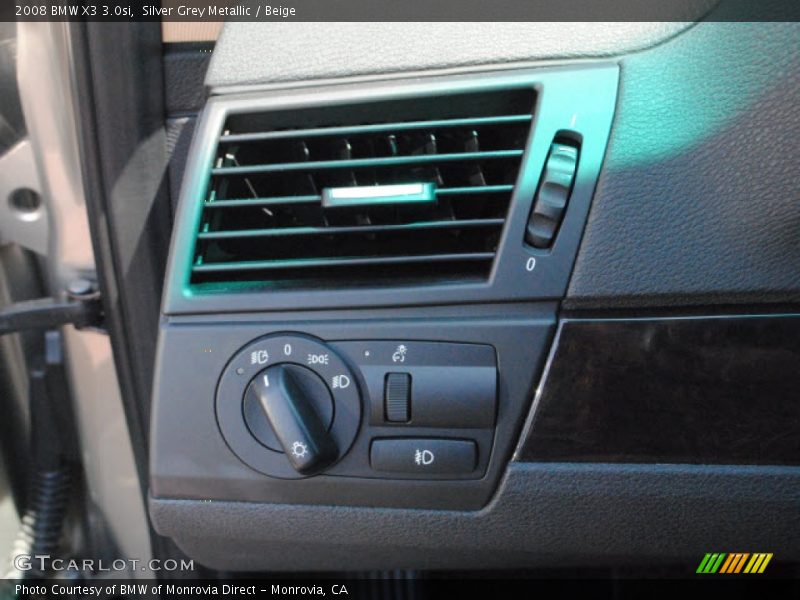 Silver Grey Metallic / Beige 2008 BMW X3 3.0si