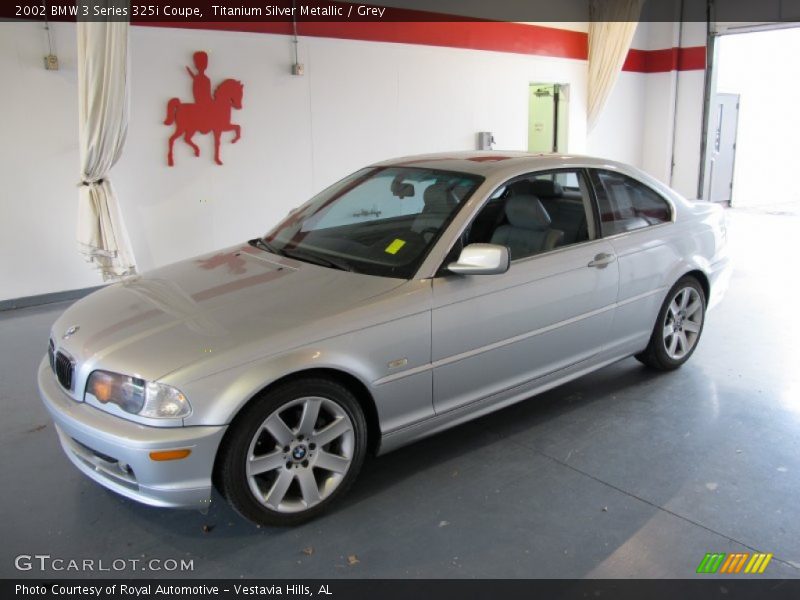 Titanium Silver Metallic / Grey 2002 BMW 3 Series 325i Coupe