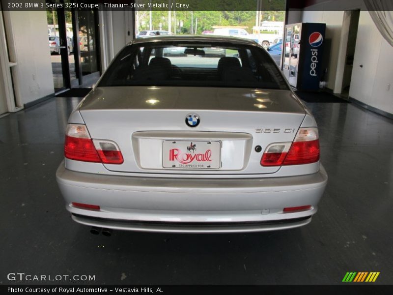Titanium Silver Metallic / Grey 2002 BMW 3 Series 325i Coupe