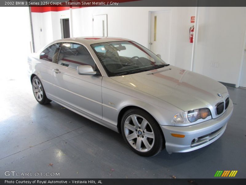 Titanium Silver Metallic / Grey 2002 BMW 3 Series 325i Coupe