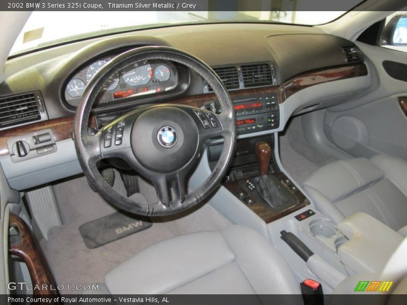 Titanium Silver Metallic / Grey 2002 BMW 3 Series 325i Coupe