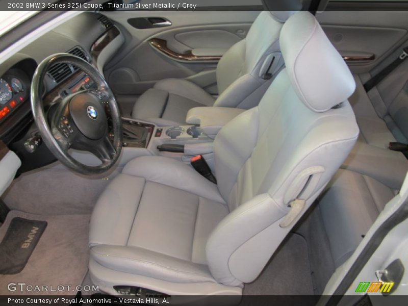 Titanium Silver Metallic / Grey 2002 BMW 3 Series 325i Coupe