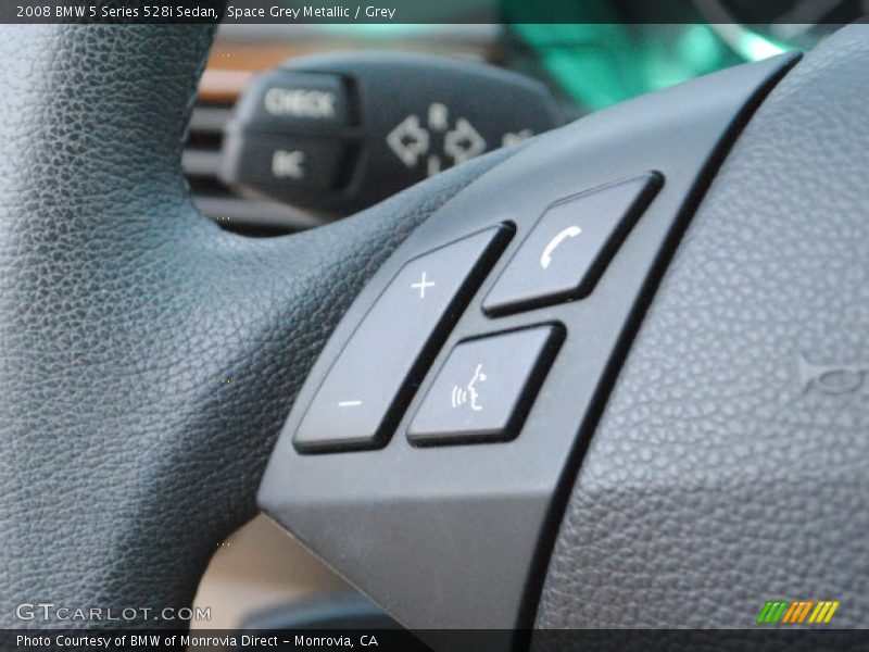 Space Grey Metallic / Grey 2008 BMW 5 Series 528i Sedan