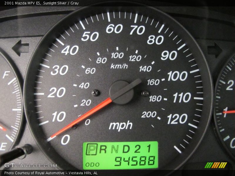 Sunlight Silver / Gray 2001 Mazda MPV ES