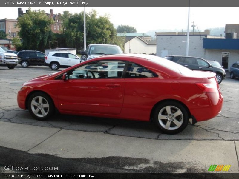 Rallye Red / Gray 2006 Honda Civic EX Coupe