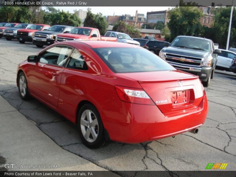 Rallye Red / Gray 2006 Honda Civic EX Coupe