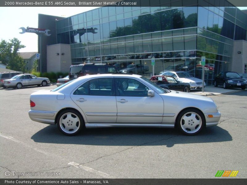 Brilliant Silver Metallic / Charcoal 2000 Mercedes-Benz E 55 AMG Sedan