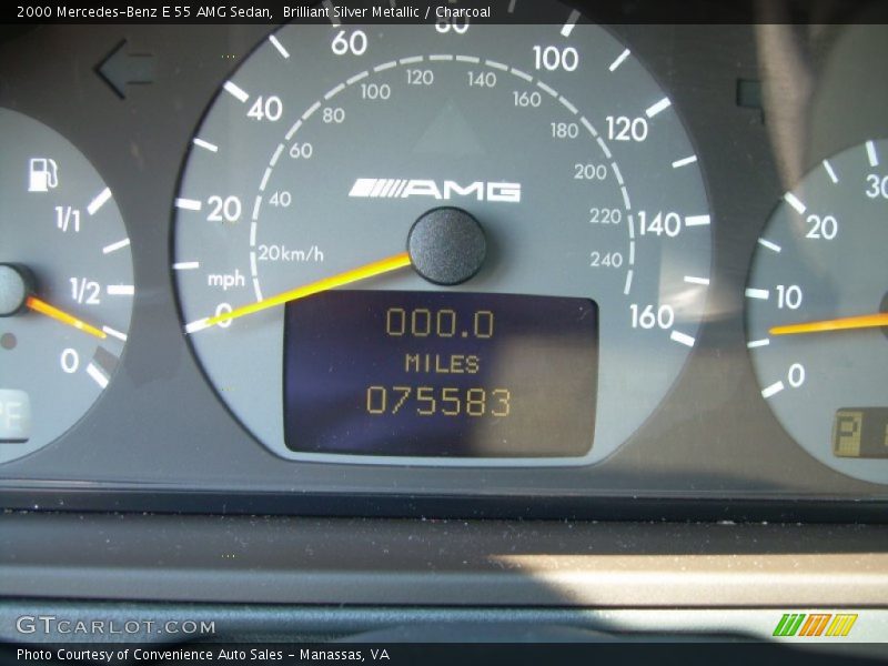 Brilliant Silver Metallic / Charcoal 2000 Mercedes-Benz E 55 AMG Sedan