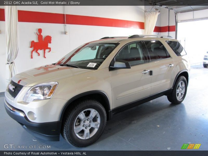 Gold Mist Metallic / Ebony 2012 GMC Acadia SLE