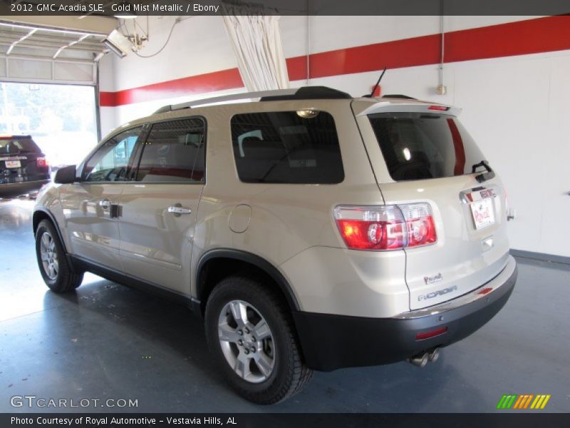 Gold Mist Metallic / Ebony 2012 GMC Acadia SLE