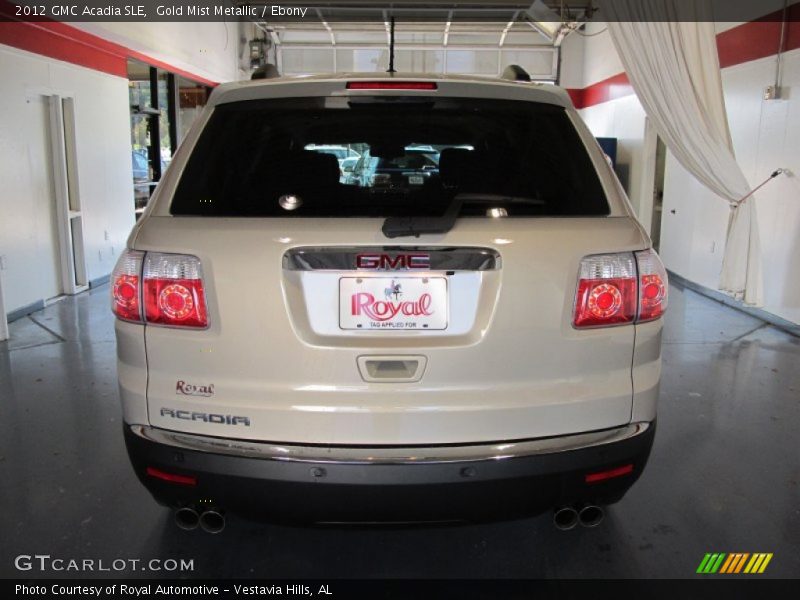 Gold Mist Metallic / Ebony 2012 GMC Acadia SLE