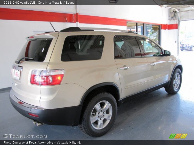 Gold Mist Metallic / Ebony 2012 GMC Acadia SLE