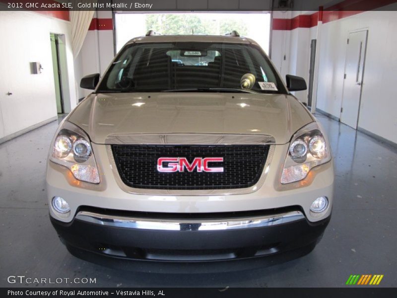 Gold Mist Metallic / Ebony 2012 GMC Acadia SLE