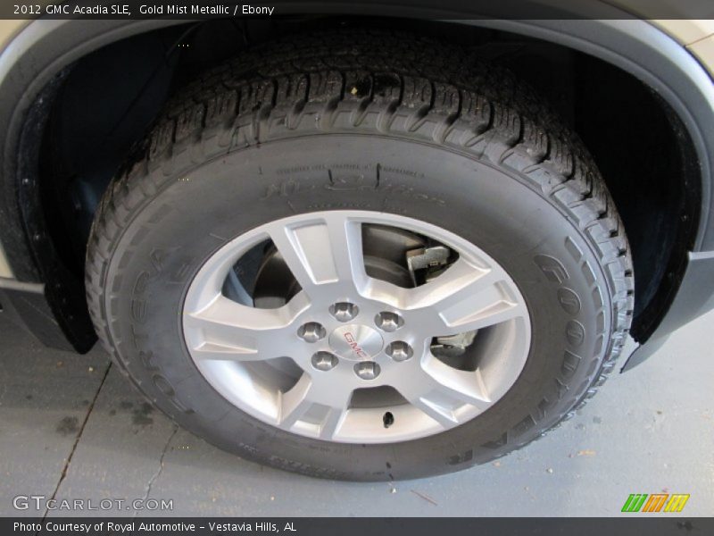 Gold Mist Metallic / Ebony 2012 GMC Acadia SLE