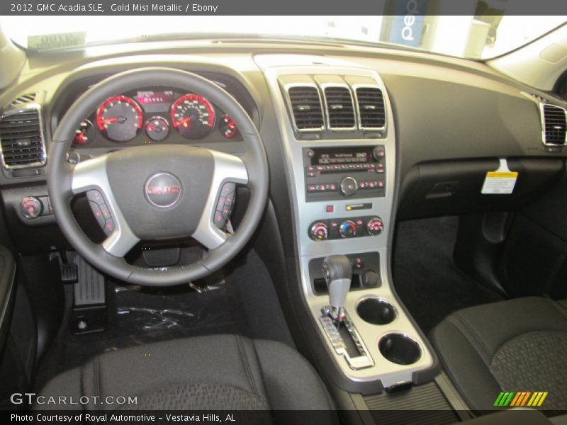 Dashboard of 2012 Acadia SLE