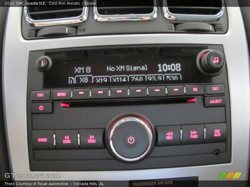Audio System of 2012 Acadia SLE