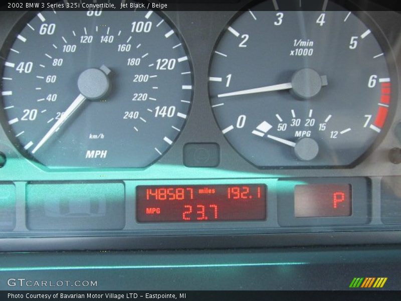 Jet Black / Beige 2002 BMW 3 Series 325i Convertible