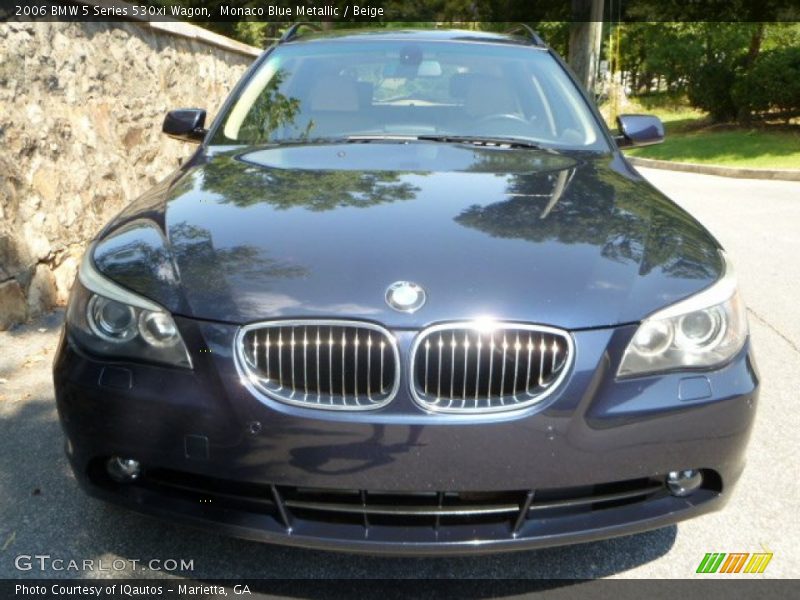 Monaco Blue Metallic / Beige 2006 BMW 5 Series 530xi Wagon