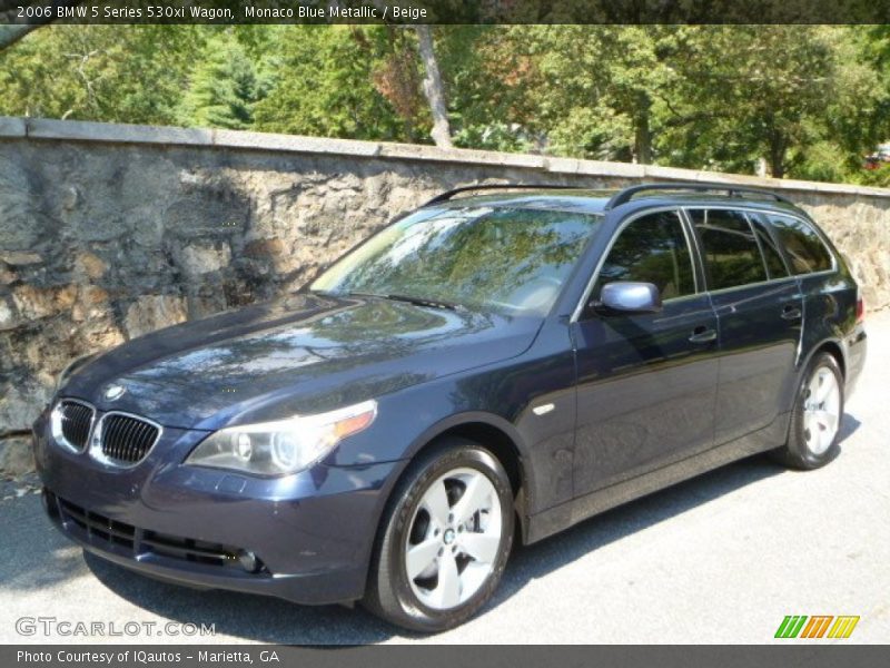 Monaco Blue Metallic / Beige 2006 BMW 5 Series 530xi Wagon