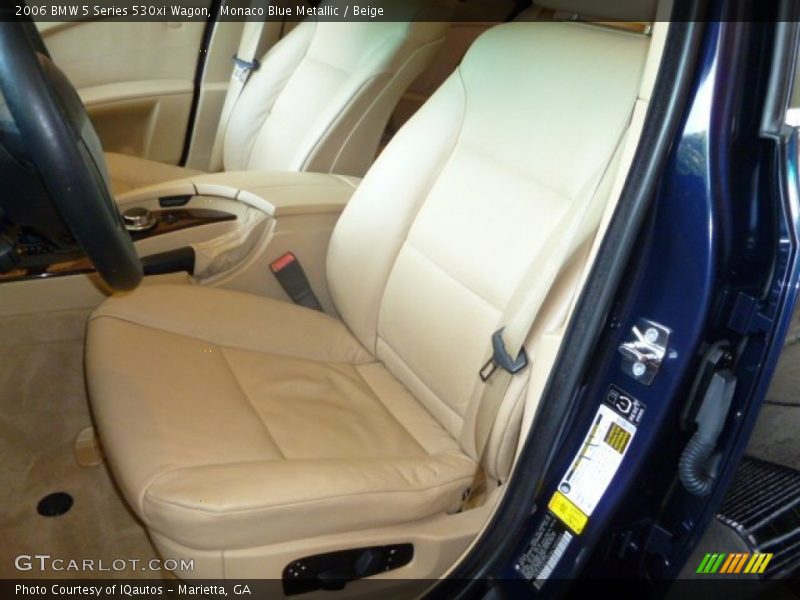 Monaco Blue Metallic / Beige 2006 BMW 5 Series 530xi Wagon