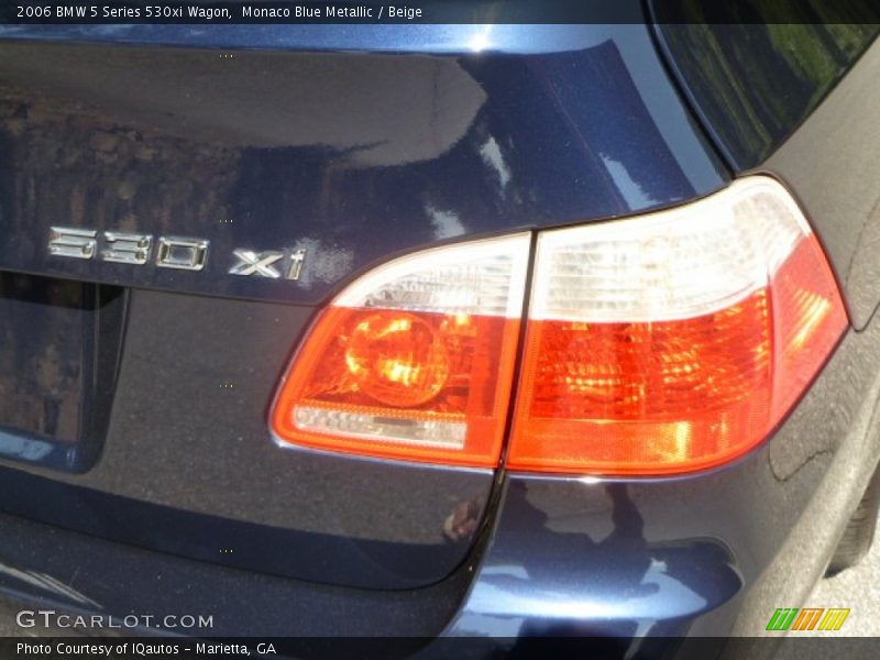 Monaco Blue Metallic / Beige 2006 BMW 5 Series 530xi Wagon