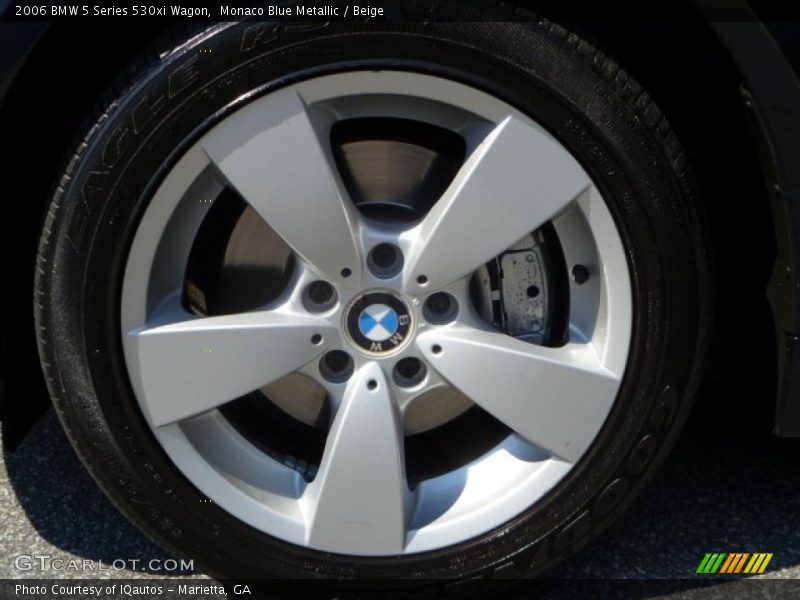 Monaco Blue Metallic / Beige 2006 BMW 5 Series 530xi Wagon