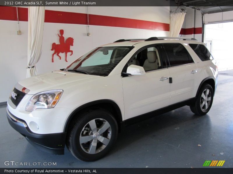 Summit White / Light Titanium 2012 GMC Acadia SLT