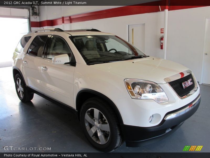 Summit White / Light Titanium 2012 GMC Acadia SLT