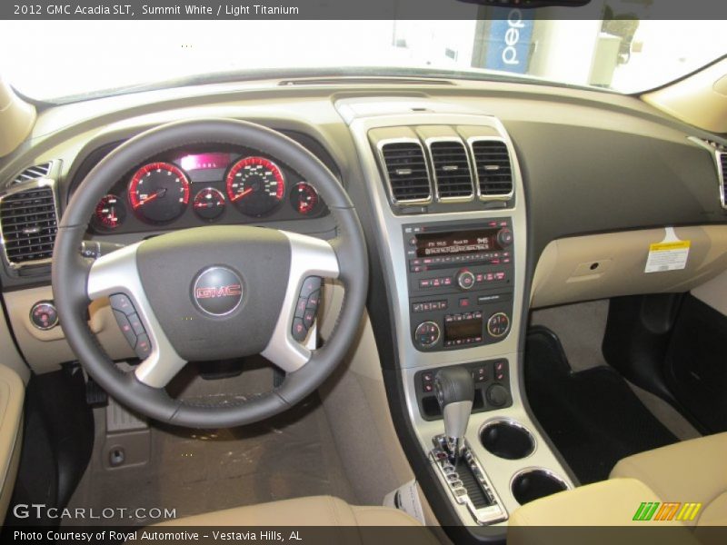 Summit White / Light Titanium 2012 GMC Acadia SLT