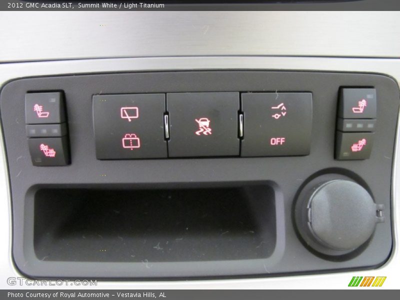 Controls of 2012 Acadia SLT