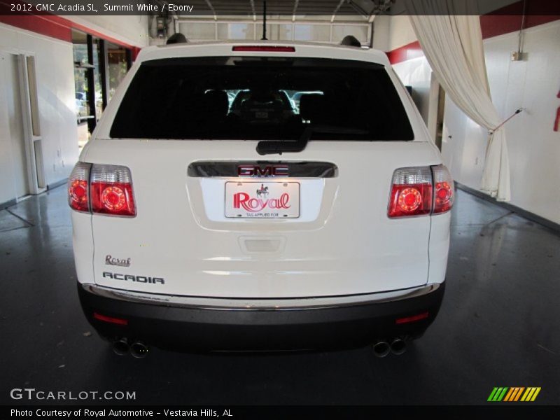 Summit White / Ebony 2012 GMC Acadia SL