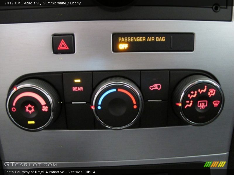 Summit White / Ebony 2012 GMC Acadia SL