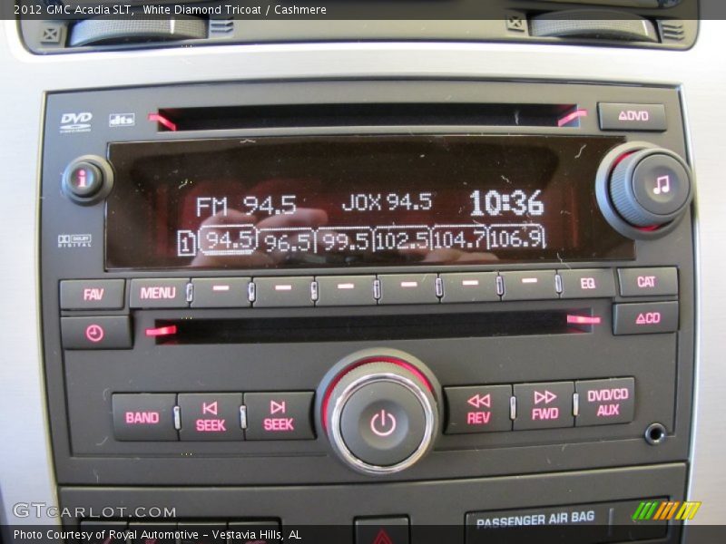 White Diamond Tricoat / Cashmere 2012 GMC Acadia SLT