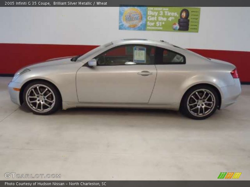 Brilliant Silver Metallic / Wheat 2005 Infiniti G 35 Coupe