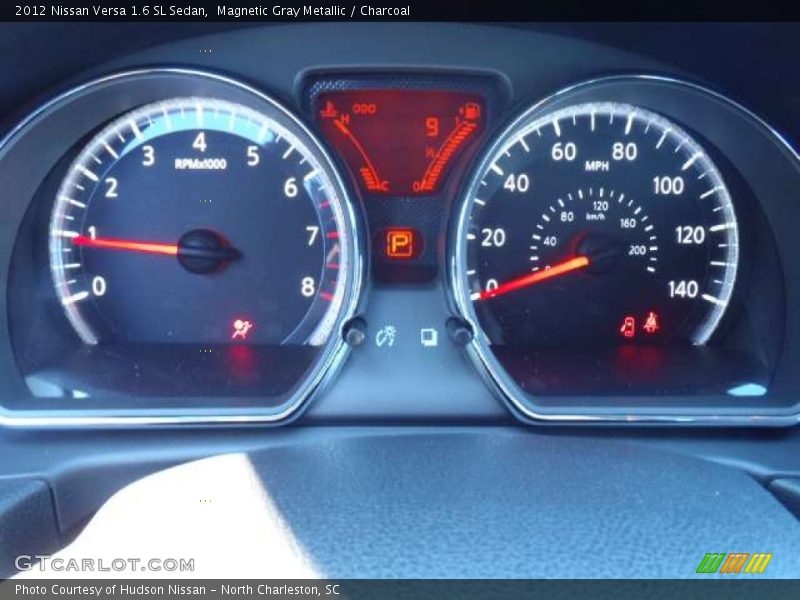 Magnetic Gray Metallic / Charcoal 2012 Nissan Versa 1.6 SL Sedan