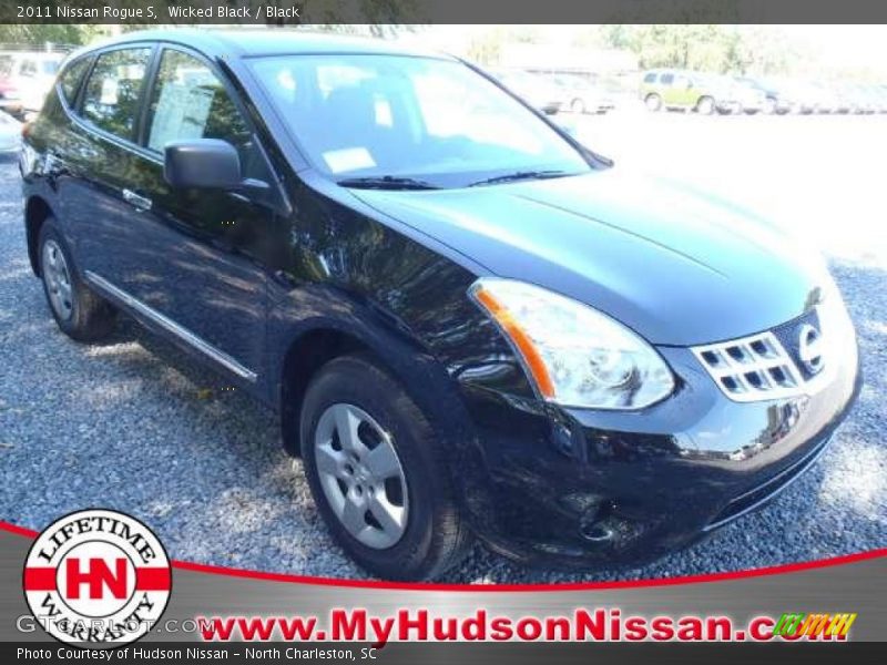 Wicked Black / Black 2011 Nissan Rogue S