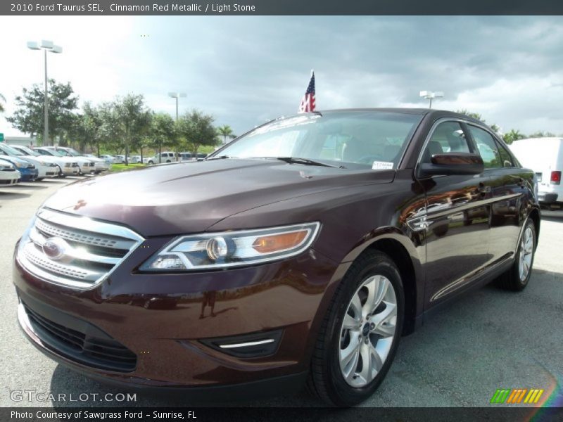 Cinnamon Red Metallic / Light Stone 2010 Ford Taurus SEL