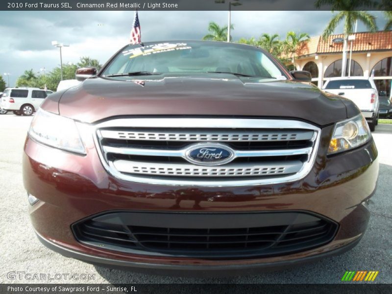 Cinnamon Red Metallic / Light Stone 2010 Ford Taurus SEL