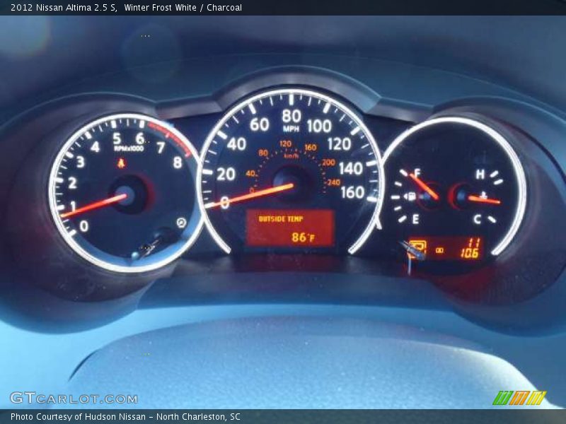 Winter Frost White / Charcoal 2012 Nissan Altima 2.5 S